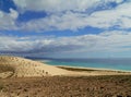 The white dunes of Costa Calma on Fuerteventura Royalty Free Stock Photo