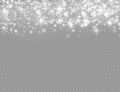 White dust particles, sparkle, shine lights, star. Royalty Free Stock Photo