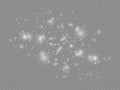 White dust sparks and star, light effect. Royalty Free Stock Photo