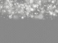 Sparkling magic dust particles bokeh light effect. Royalty Free Stock Photo