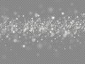 Sparkling magic dust particles bokeh light effect. Royalty Free Stock Photo