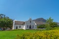 White Dutch Reformed Church in Franschhoek, South Africa Royalty Free Stock Photo