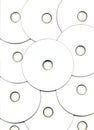 White DVD computer data discs pattern. Royalty Free Stock Photo