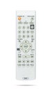 White dvd player remote control, isolated on white background. Front view. File contains a path to isolation Royalty Free Stock Photo