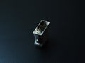 White dvi-vga connector on dark background. Royalty Free Stock Photo