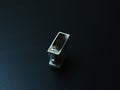 White dvi-vga connector on dark background. Royalty Free Stock Photo