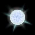 White dwarf star, vector illustration of space