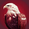 White eagle, emblem, sign, poster, t shirt. Generative AI Royalty Free Stock Photo