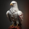 White eagle, emblem, sign, poster, t shirt. Generative AI Royalty Free Stock Photo