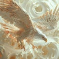 White Eagle Soaring in Whirlwind Royalty Free Stock Photo