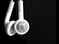 White earbuds hanging