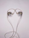 white earphone