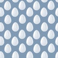White easter eggs seamless pattern background Royalty Free Stock Photo