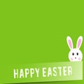 White easter rabbit on green background, Easter design illustration. Easter EPS vector background.