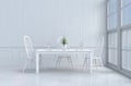 White eating room in relax day