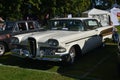 White Edsel Citation American classic collectors car Royalty Free Stock Photo
