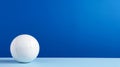 White Egg On Blue Background: Marketing Idea With Color-blocking Abstraction