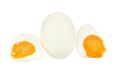 White egg. boiled egg. isolated on white background