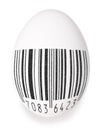 Egg with black bar-code Royalty Free Stock Photo