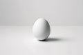 White egg 3D render style over white background.