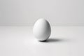 White egg 3D render style over white background. Royalty Free Stock Photo