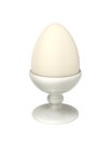 White Egg in an eggcup. Royalty Free Stock Photo
