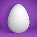 White egg on a purple background. Royalty Free Stock Photo