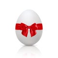 White Egg with Red Bow