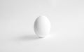 White egg standing on white background . Royalty Free Stock Photo