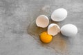 White eggs on a concrete table Royalty Free Stock Photo