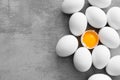 White eggs on a concrete table Royalty Free Stock Photo