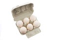 White Eggs on Egg Carton Royalty Free Stock Photo