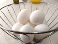 White eggs inside a bowl