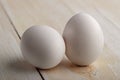 White eggs on a white table