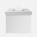 White election box mockup, realistic style