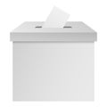 White election box mockup, realistic style