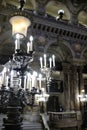 White electric chandeliers suggesting old light bulbs