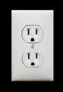 White electric outlet Royalty Free Stock Photo