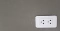White electric wall plug Royalty Free Stock Photo