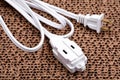 White electrical extension cord