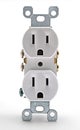 White Electrical Outlet Royalty Free Stock Photo