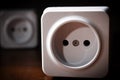 White electrical outlets Royalty Free Stock Photo