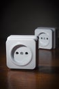 White electrical outlets Royalty Free Stock Photo