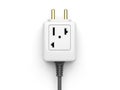 White electrical plug with two prongs Royalty Free Stock Photo