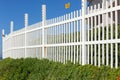 White Electrified Boundary Fence
