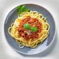 White Elegance Dish: Elegance defined with spaghetti served on a white plate Royalty Free Stock Photo
