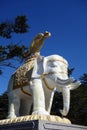 white elephant at MT.Emei Royalty Free Stock Photo