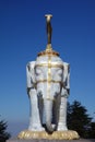 White elephant at MT.Emei Royalty Free Stock Photo