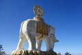 White elephant at MT.Emei Royalty Free Stock Photo