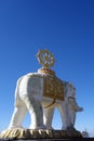 White elephant at MT.Emei Royalty Free Stock Photo